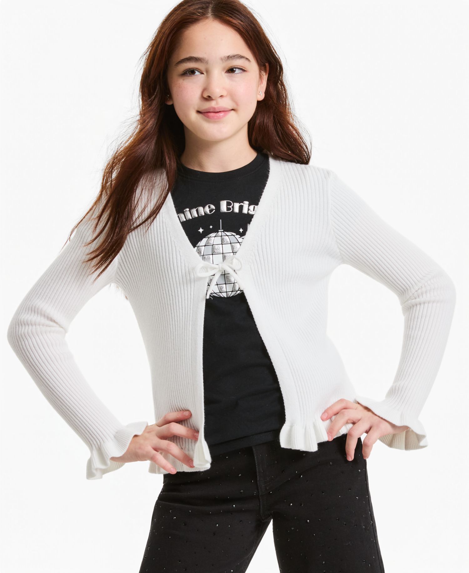 Girls' XS-XL Dreamyarn Tie-Front Cardigan
