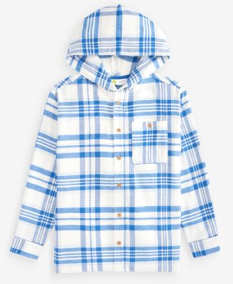 Boys' 4-20 Plaid Hooded Flannel Jacket