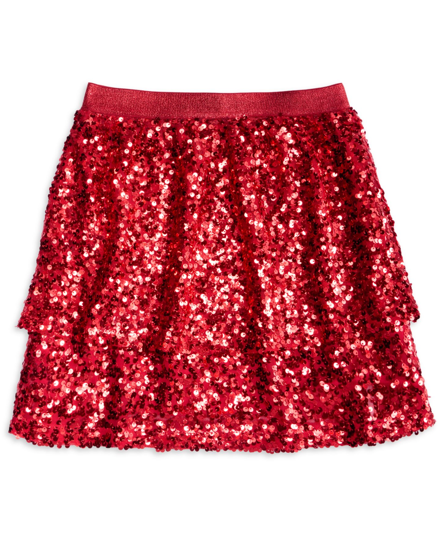 Юбка Epic Threads Sequin Tiered Pull-On для девочек, цвет: Вишнёвый — фото 5