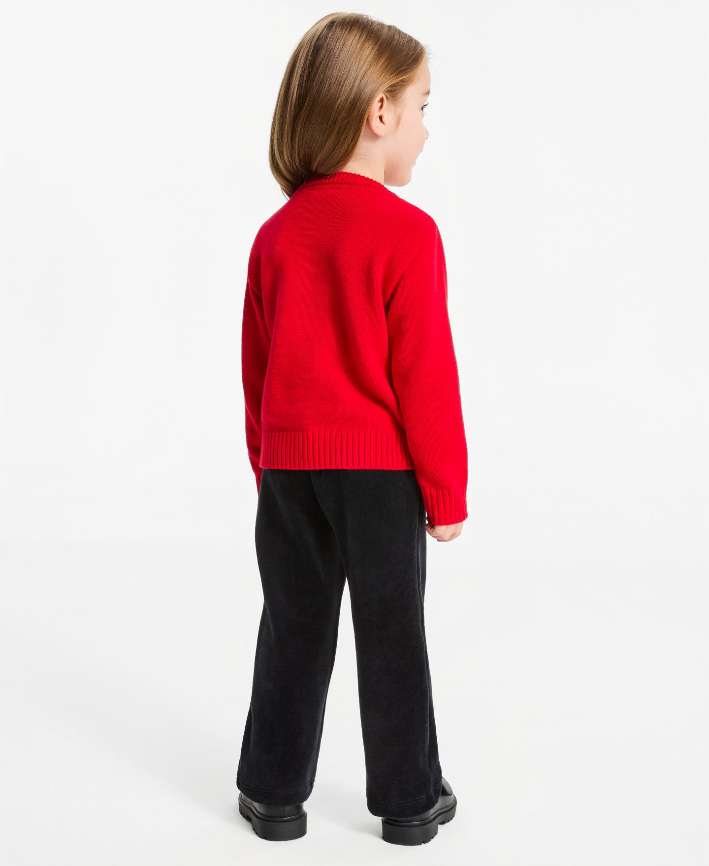 Брюки Epic Threads Velour Flare для девочек, цвет: Чёрный — фото 2