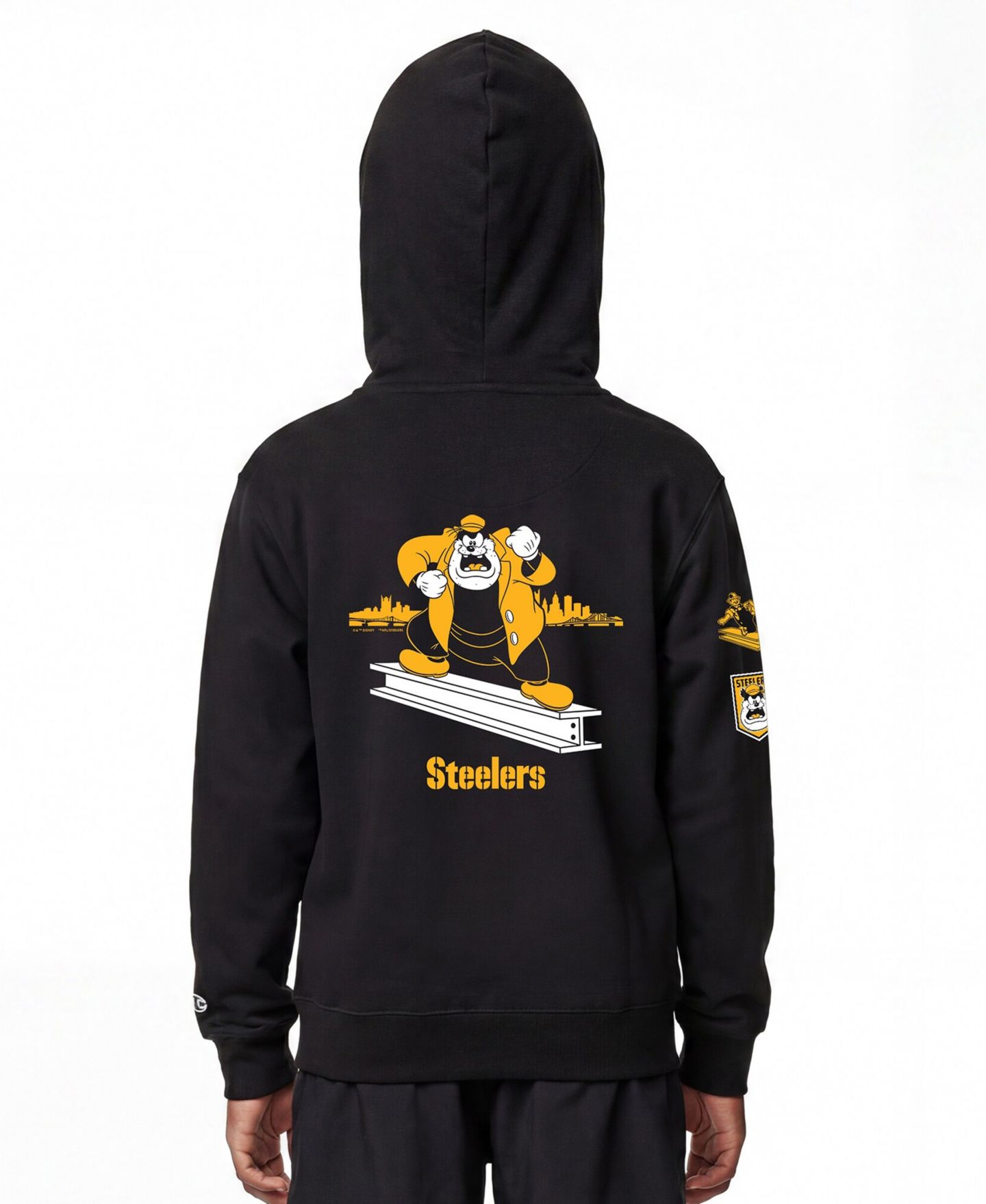 Детское худи Champion Black Pittsburgh Steelers Disney X Champion Full-Zip — фото 5
