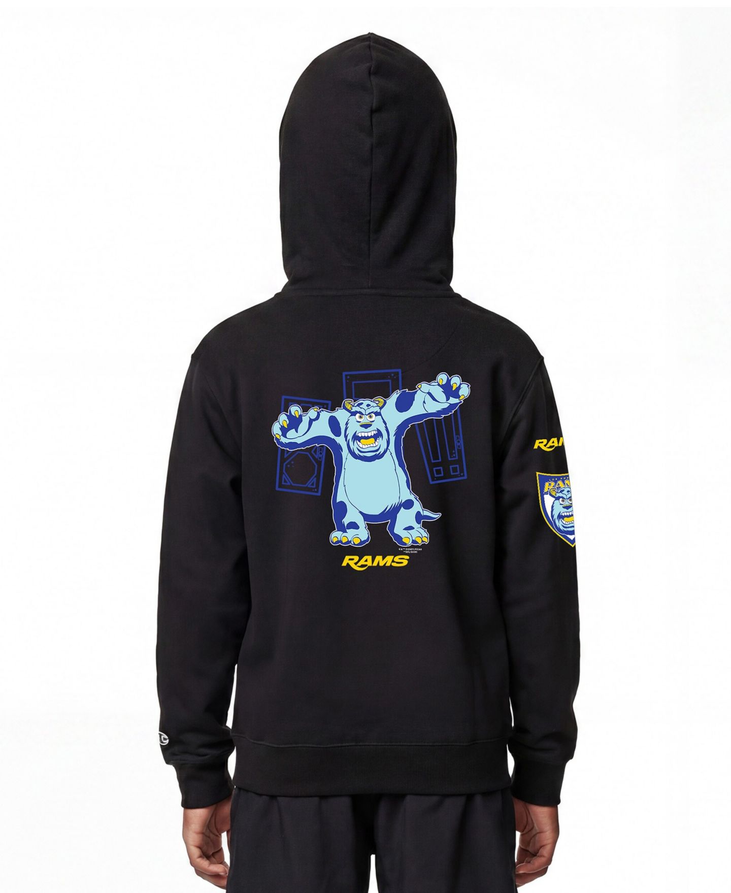 Детское худи Champion Black Los Angeles Rams Disney X Champion Full-Zip — фото 5