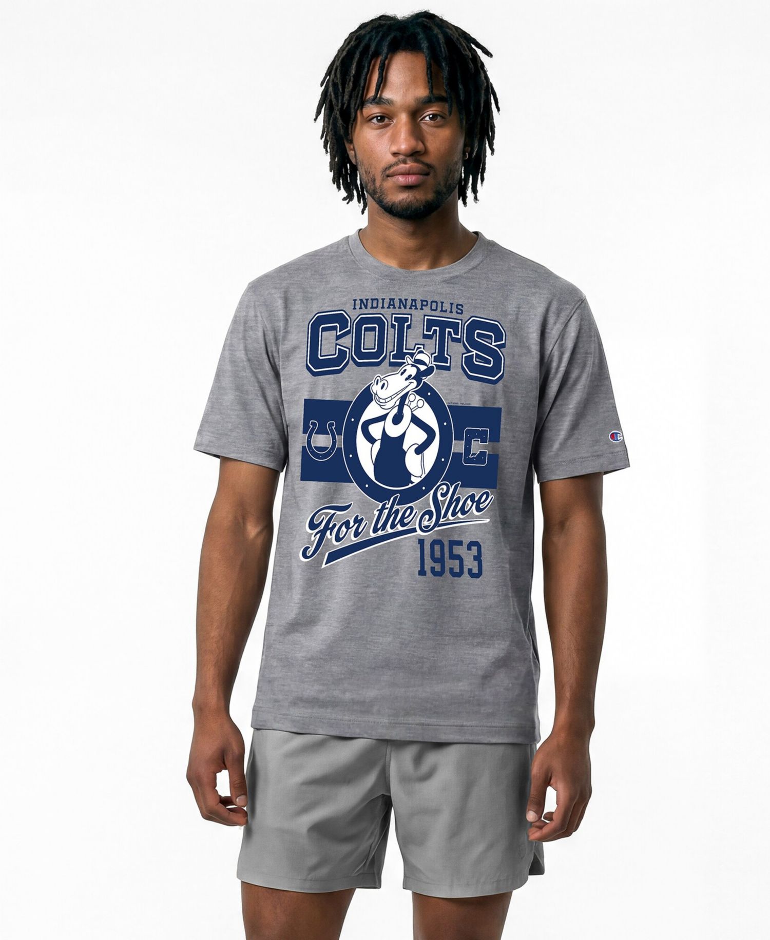 Men's Gray Indianapolis Colts Disney X Champion All Star T-Shirt