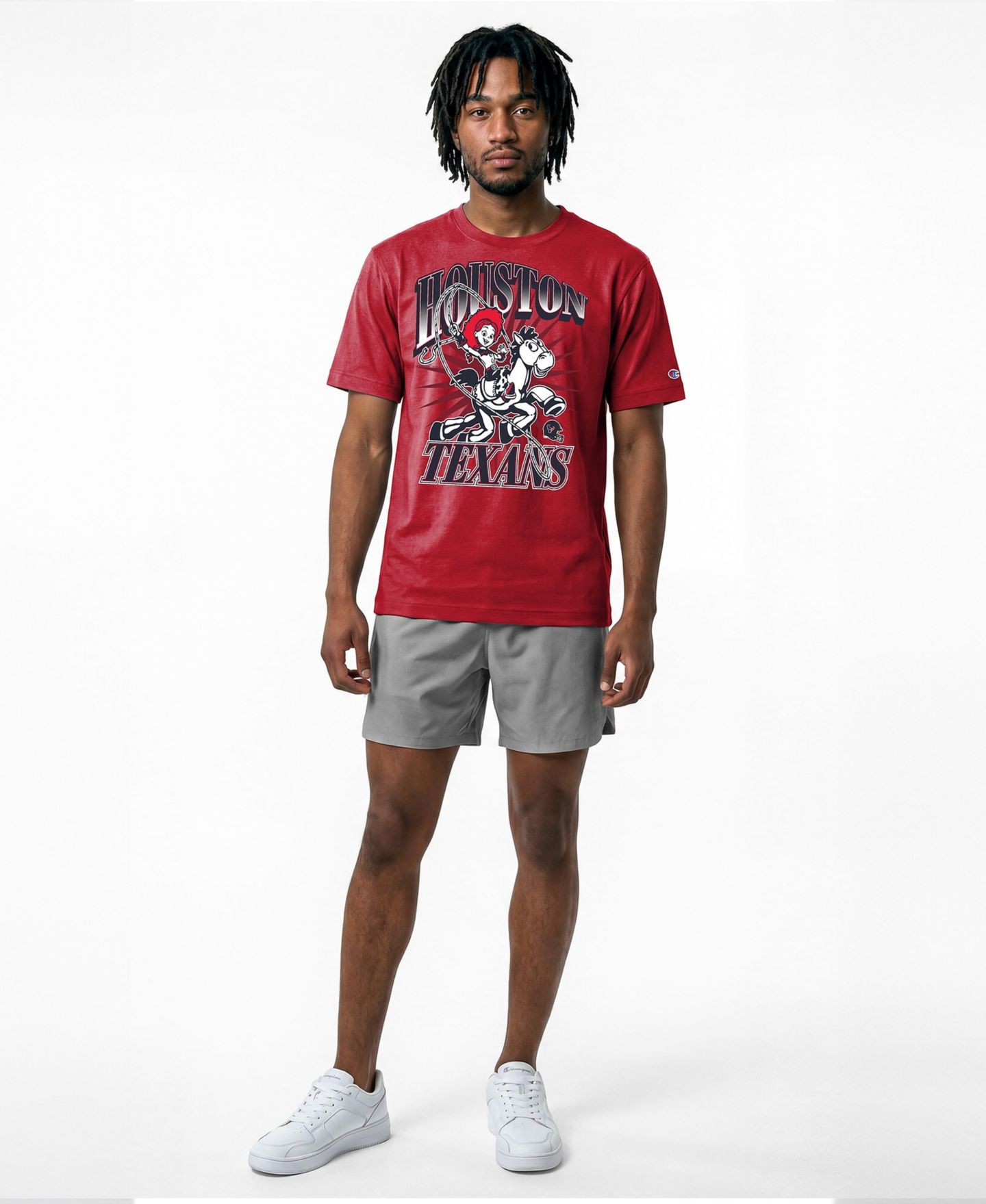 Мужская футболка Champion Gray Houston Texans Disney X Champion All Star — фото 5
