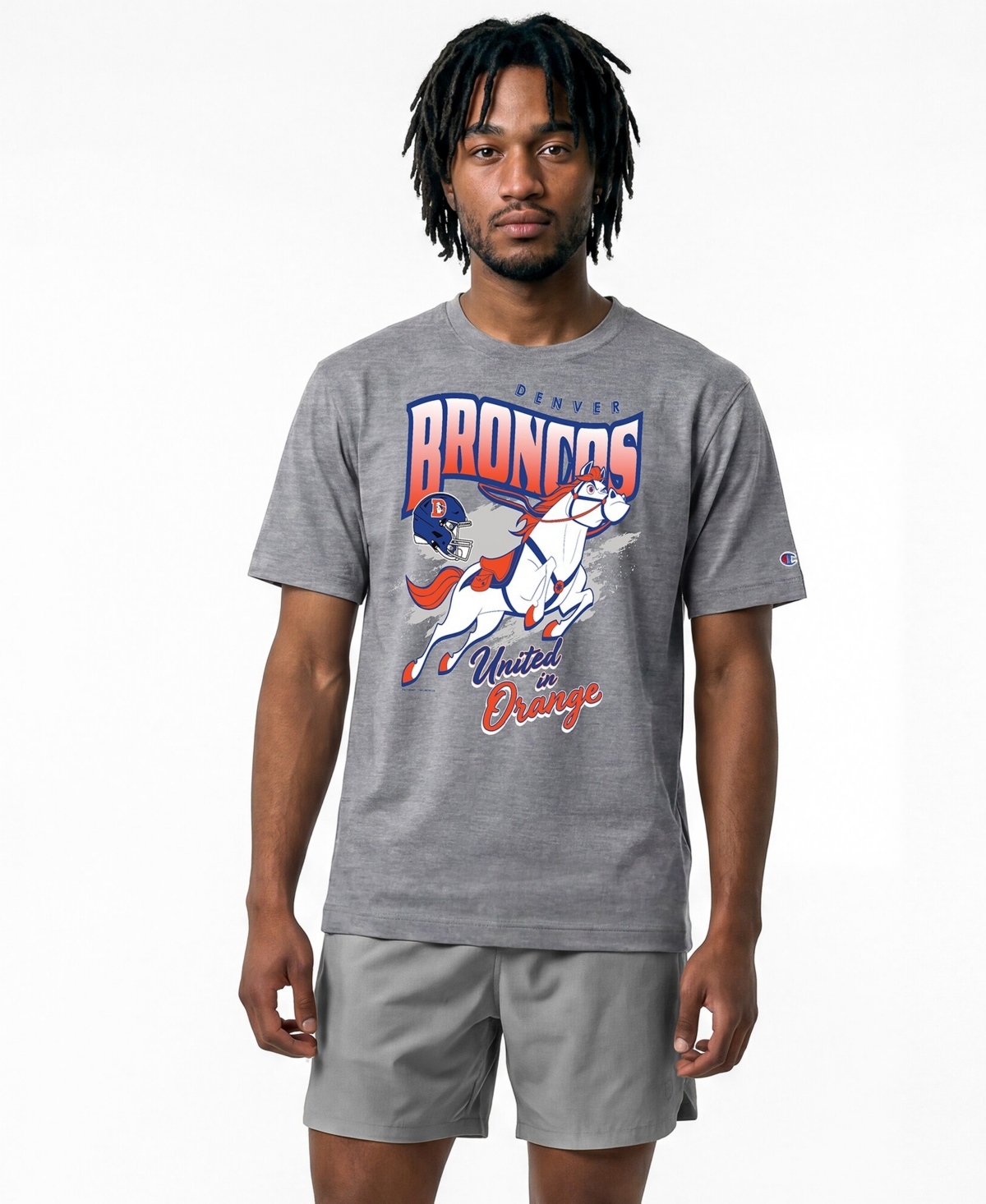 Champion Men's Gray Denver Broncos Disney X Champion All Star T-Shirt - Gray