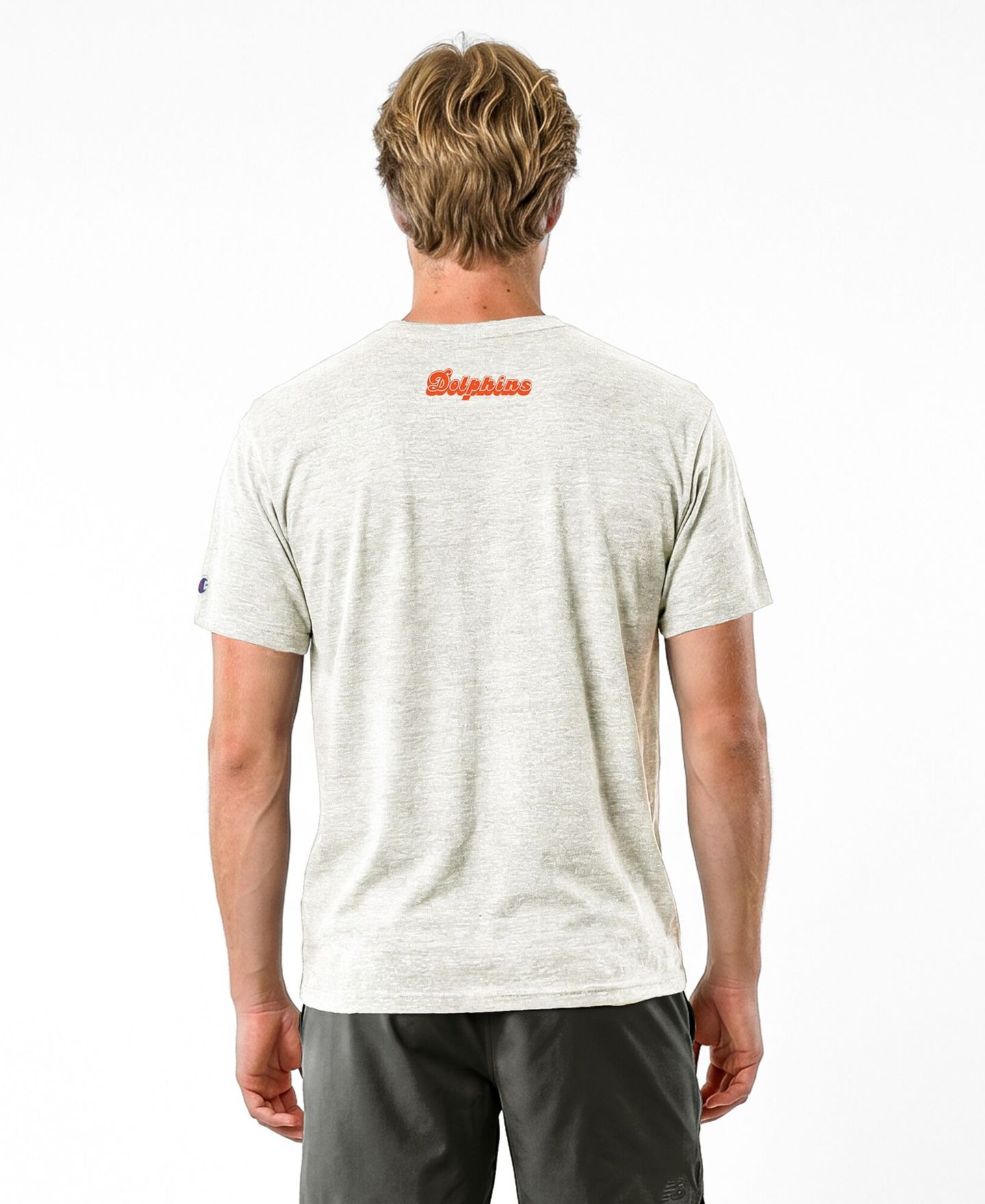 Мужская футболка Champion Cream Miami Dolphins Disney X Champion Tri-Blend — фото 5