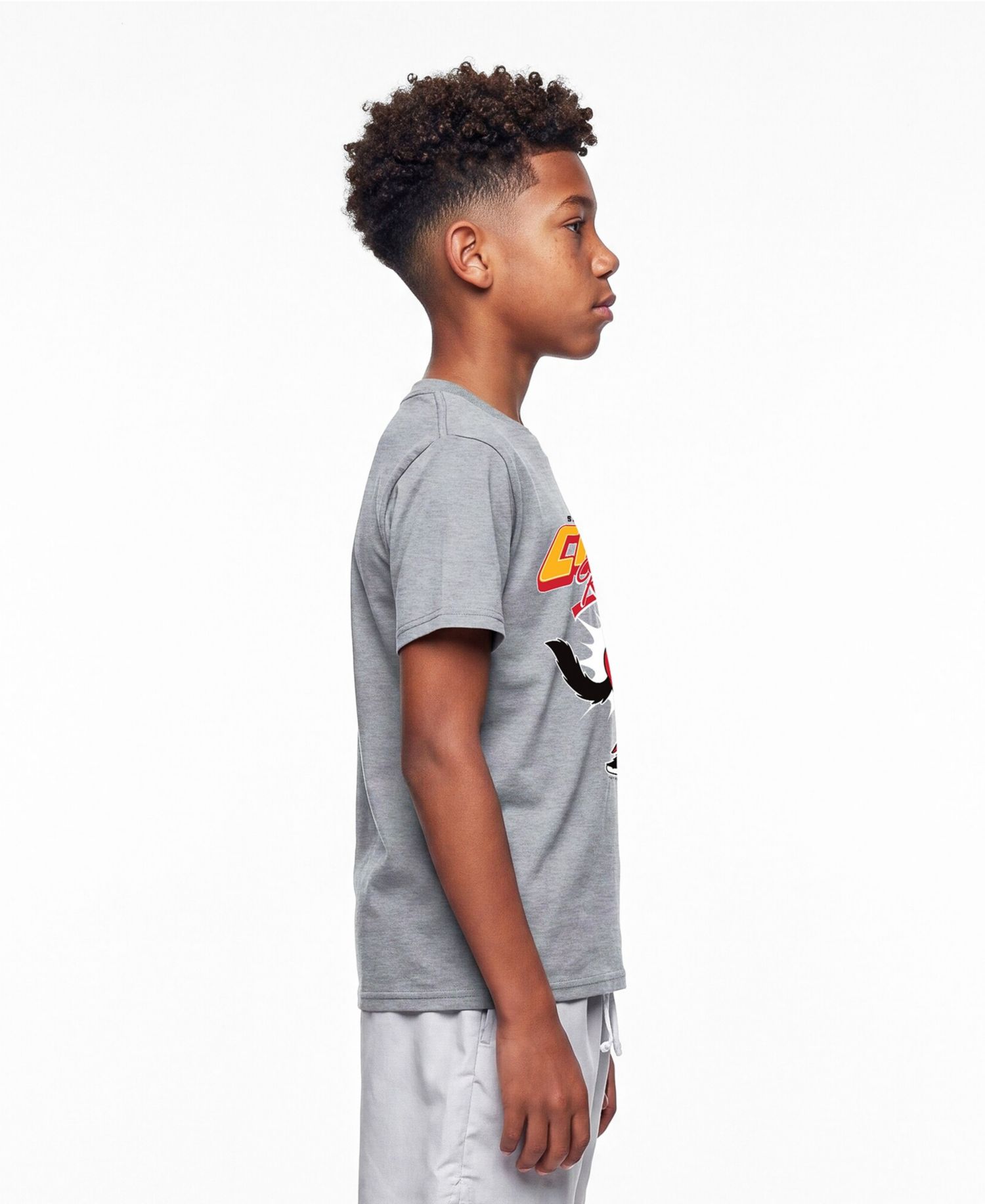 Big Boys and Girls Heather Gray Kansas City Chiefs Disney X Champion T-Shirt