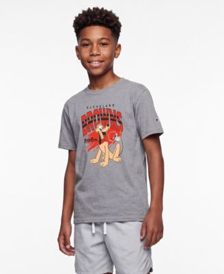 Big Boys and Girls Heather Gray Cleveland Browns Disney X Champion T-Shirt