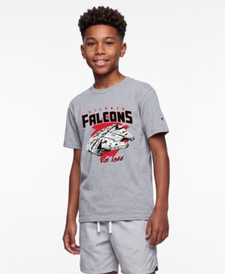 Big Boys and Girls Heather Gray Atlanta Falcons Disney X Champion T-Shirt