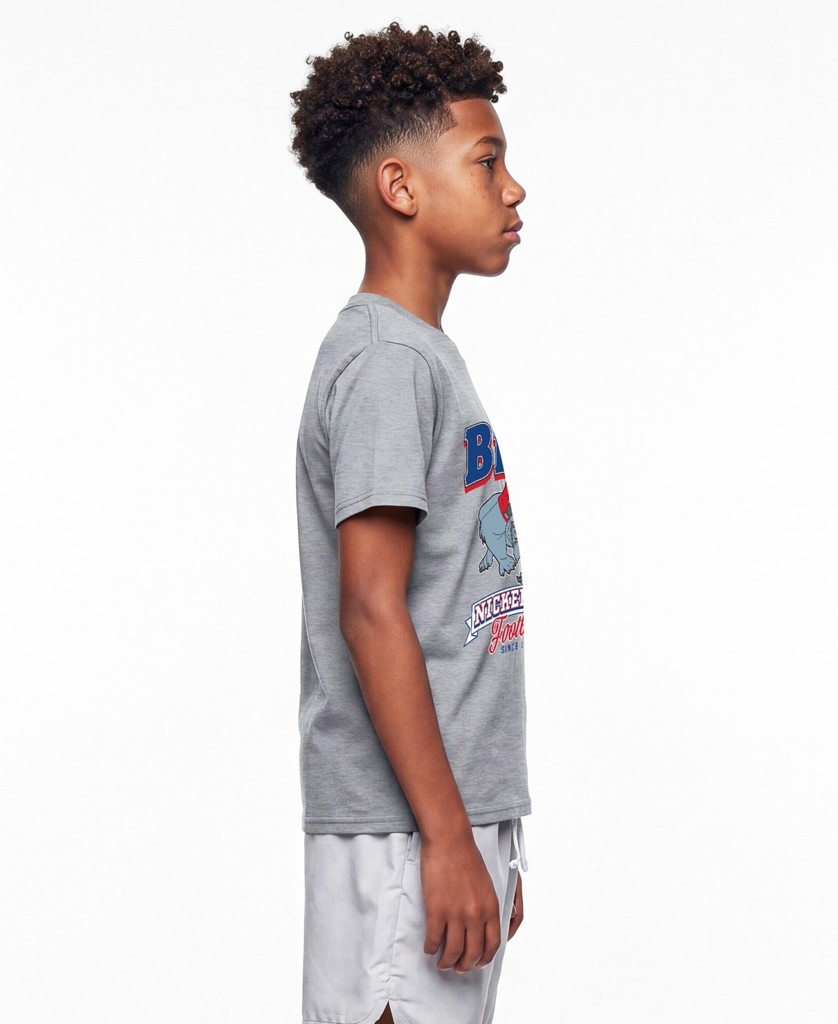 Champion Big Boys and Girls Heather Gray Buffalo Bills Disney X Champion T-Shirt