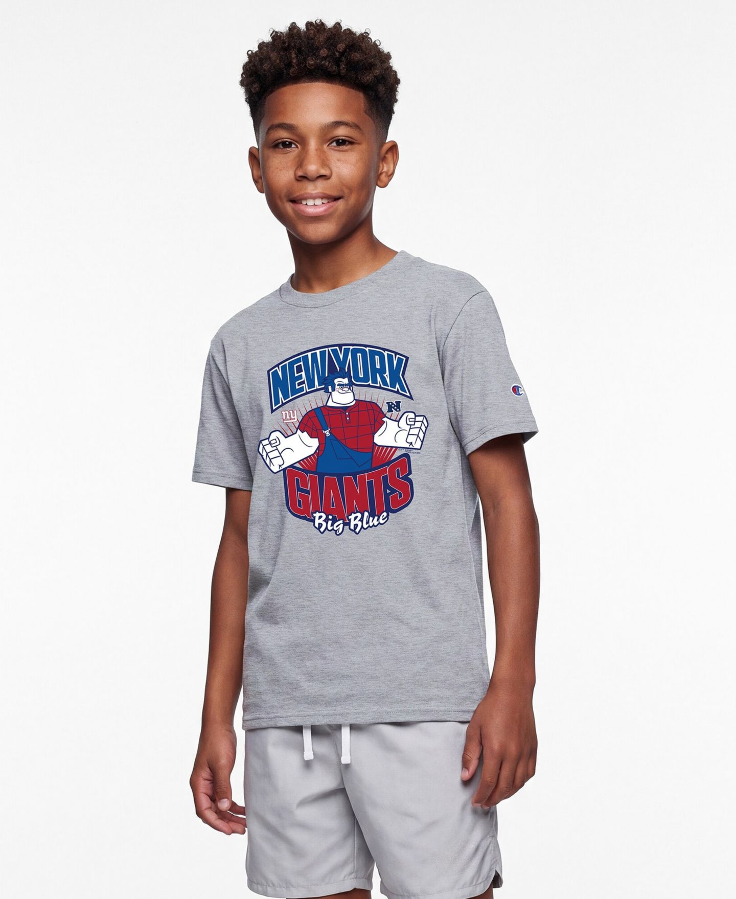 Детская футболка Champion Heather Gray New York Giants Disney X Champion — фото 1