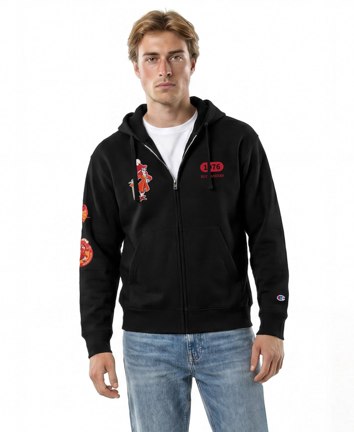 Champion Men's Black Tampa Bay Buccaneers Disney X Champion All Star Full-Zip Hoodie - Black