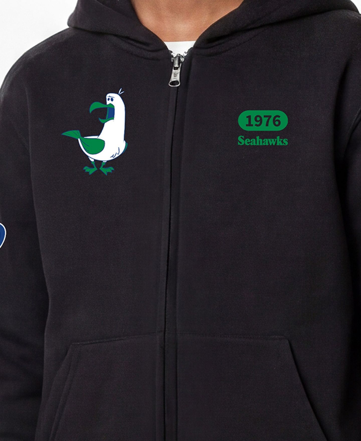 Детское худи Champion Black Seattle Seahawks Disney X Champion Full-Zip — фото 2