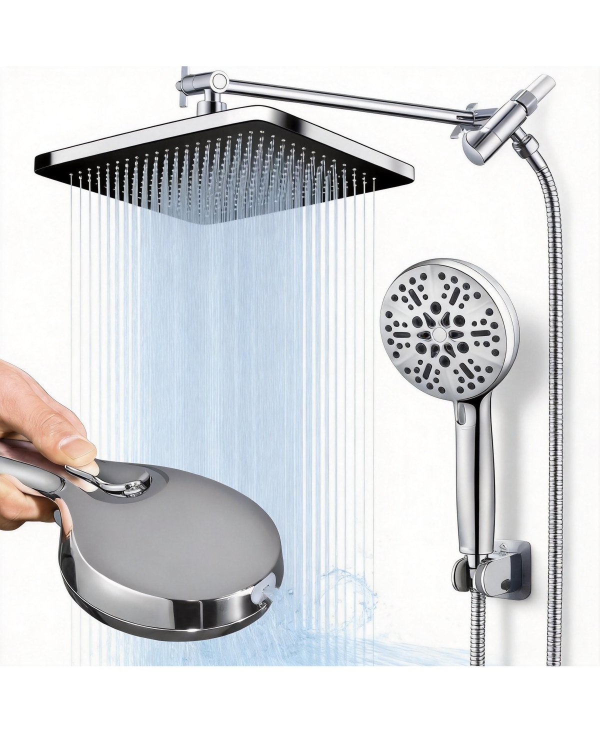Cyqbd 14" Rain Shower Head Handheld Set Classic Multi-function