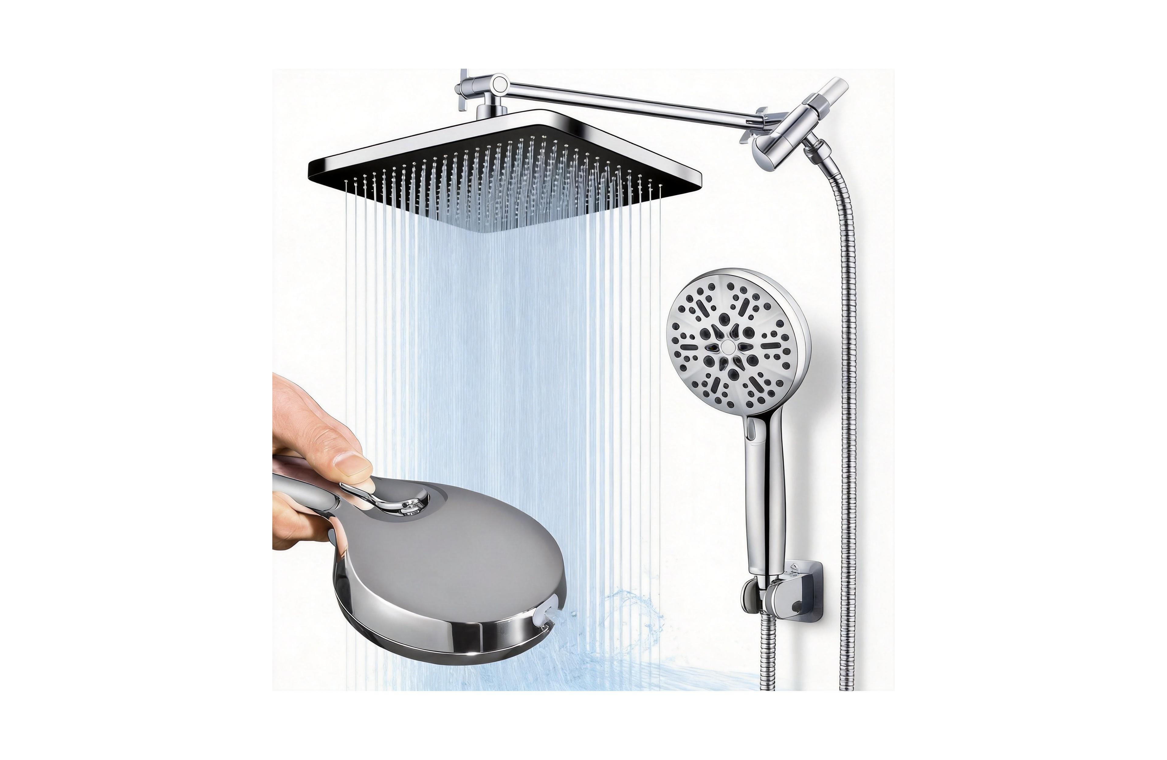 Cyqbd 14" Rain Shower Head Handheld Set Classic Multi-function