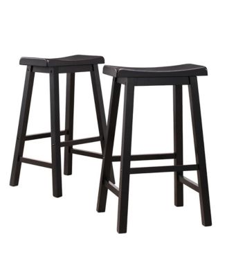 Antique Finish Saddleback Stool