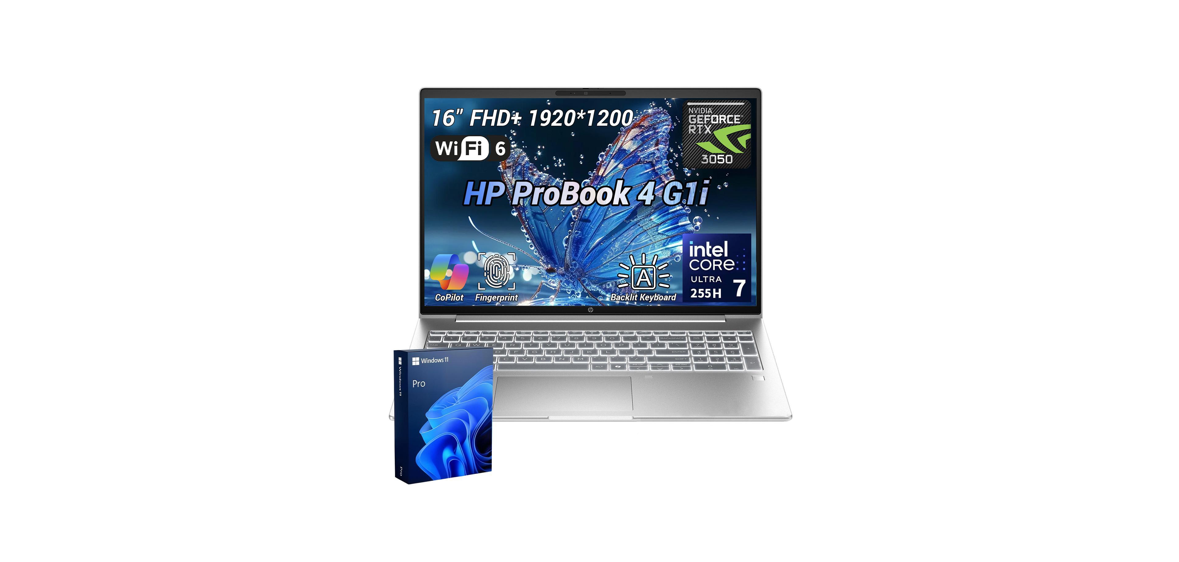 Hp ProBook 4 G1i 16" Intel Core Ultra 7 255H Rtx 3050 Wi-Fi 6 Laptop