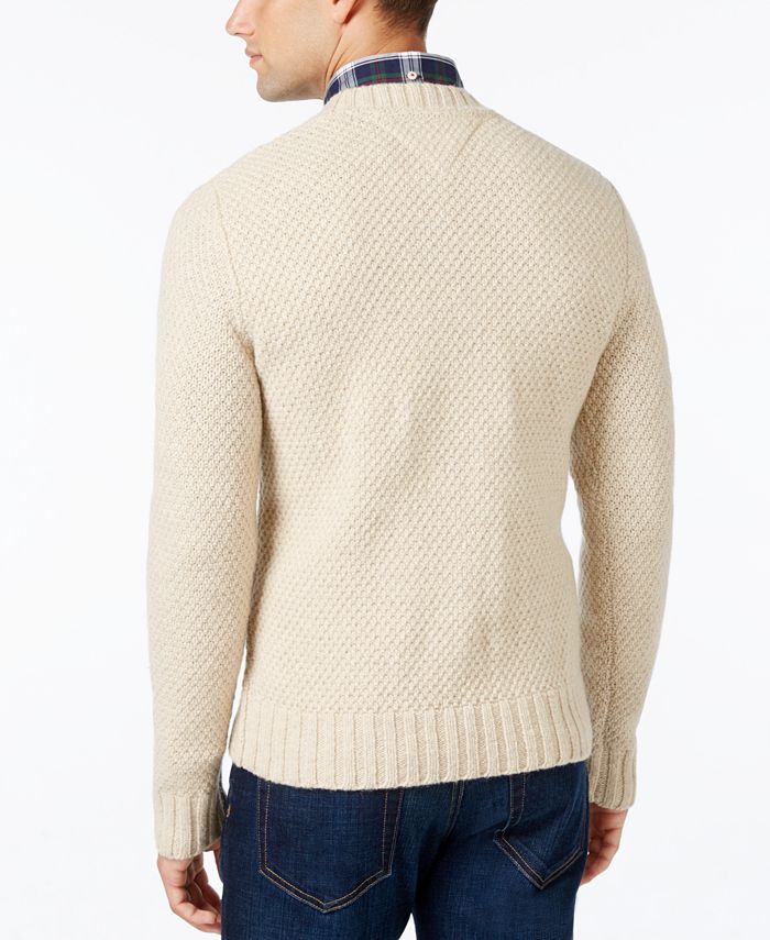 Tommy Hilfiger Men's Finn Cable-Knit Sweater, Created for Macy's ...