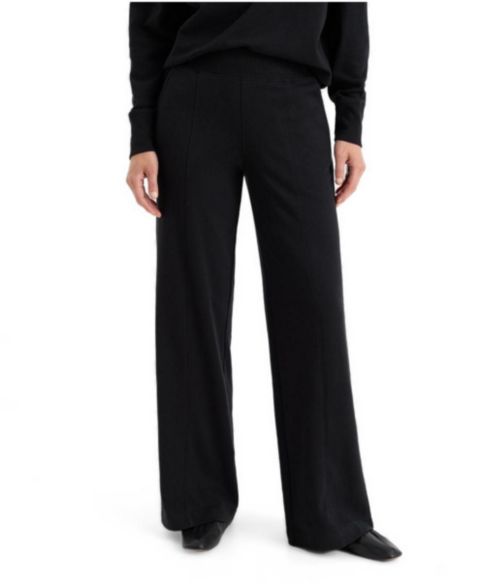 Женские брюки Pact Plus Size Organic Cotton Roam Pintuck Wide Leg, цвет: Чёрный