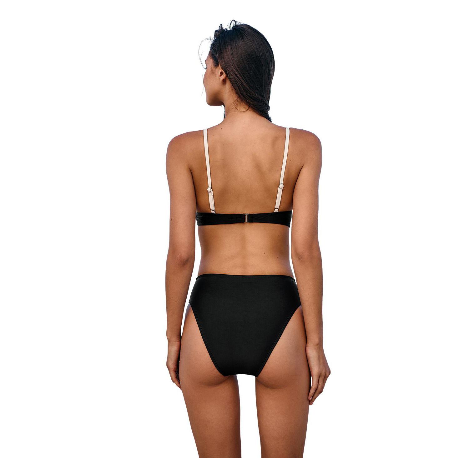 Women's V-Neck High-Waist Triangle Bikini Set
