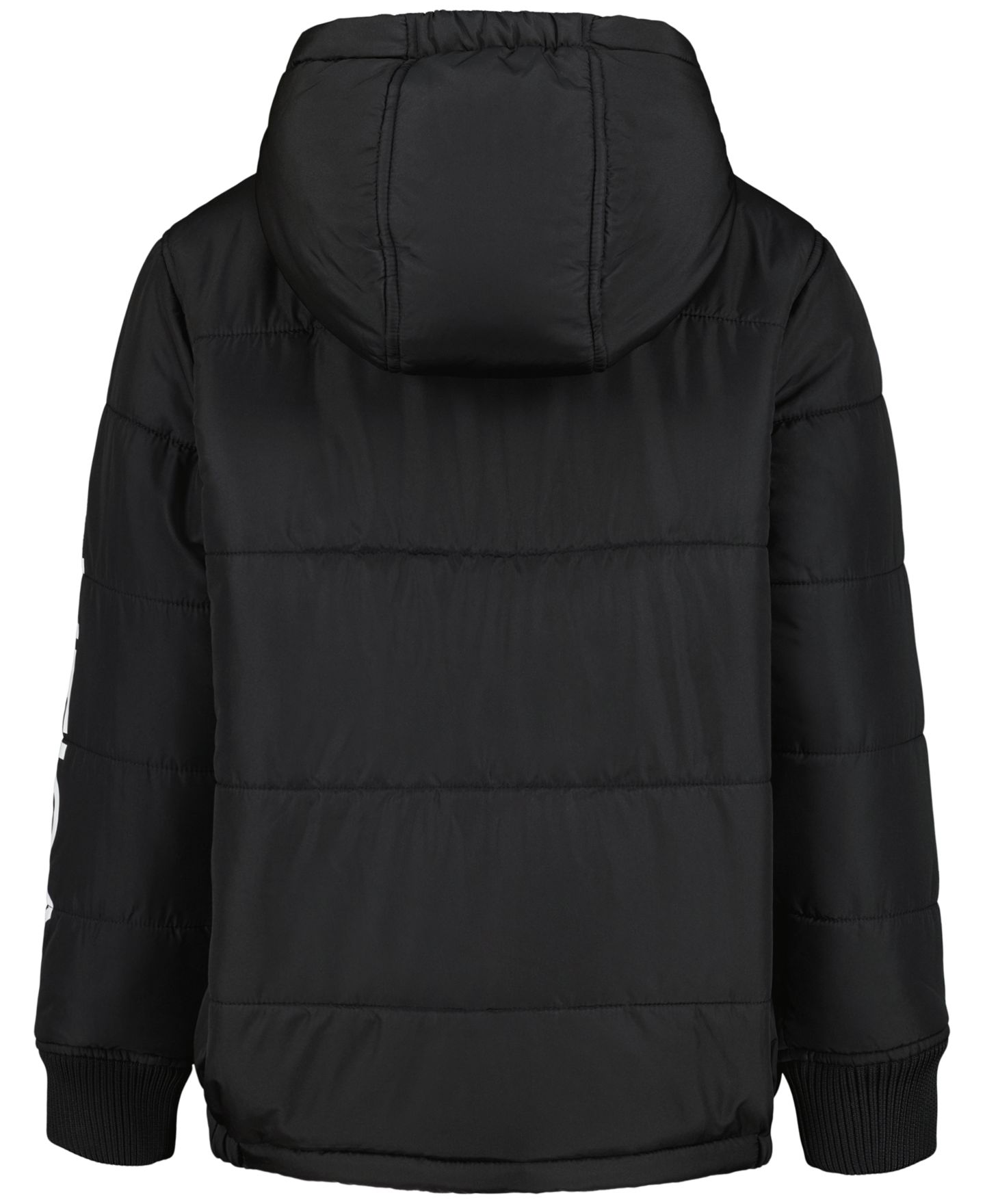 Куртки Nautica Water-Resistant Quilted Puffer Jacket with Fleece Beanie, 2-Piece Set для мальчиков, цвет: Чёрный — фото 3