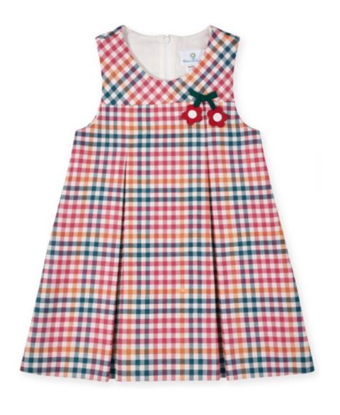 Свитер Florence Eiseman Plaid Floral-Applique Jumper для девочек, цвет: Разноцветный клетчатый