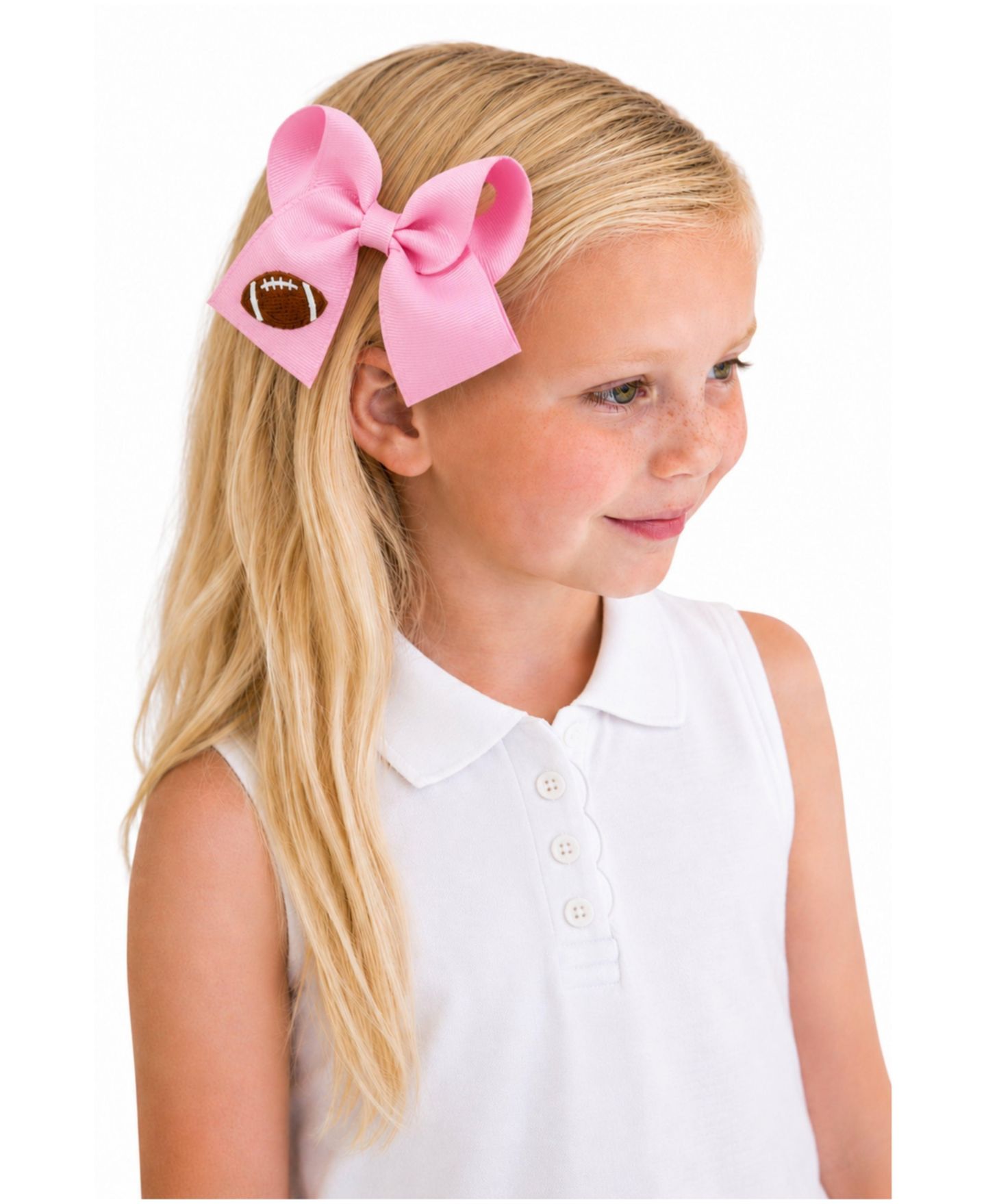 Детские аксессуары для волос Bits & Bows Little/Big Girls Football Hair Bow, цвет: Розовый — фото 2