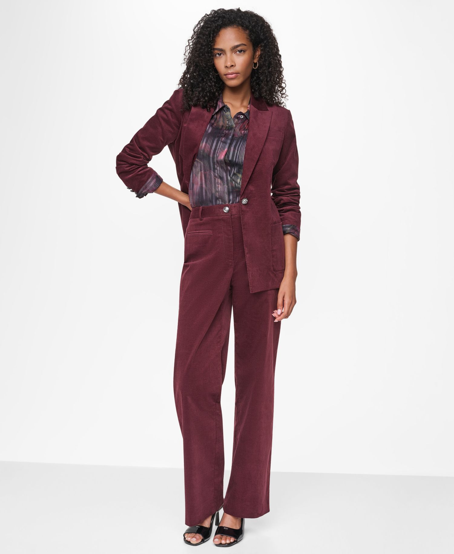 Women's Stretch Corduroy Tailored Blazer