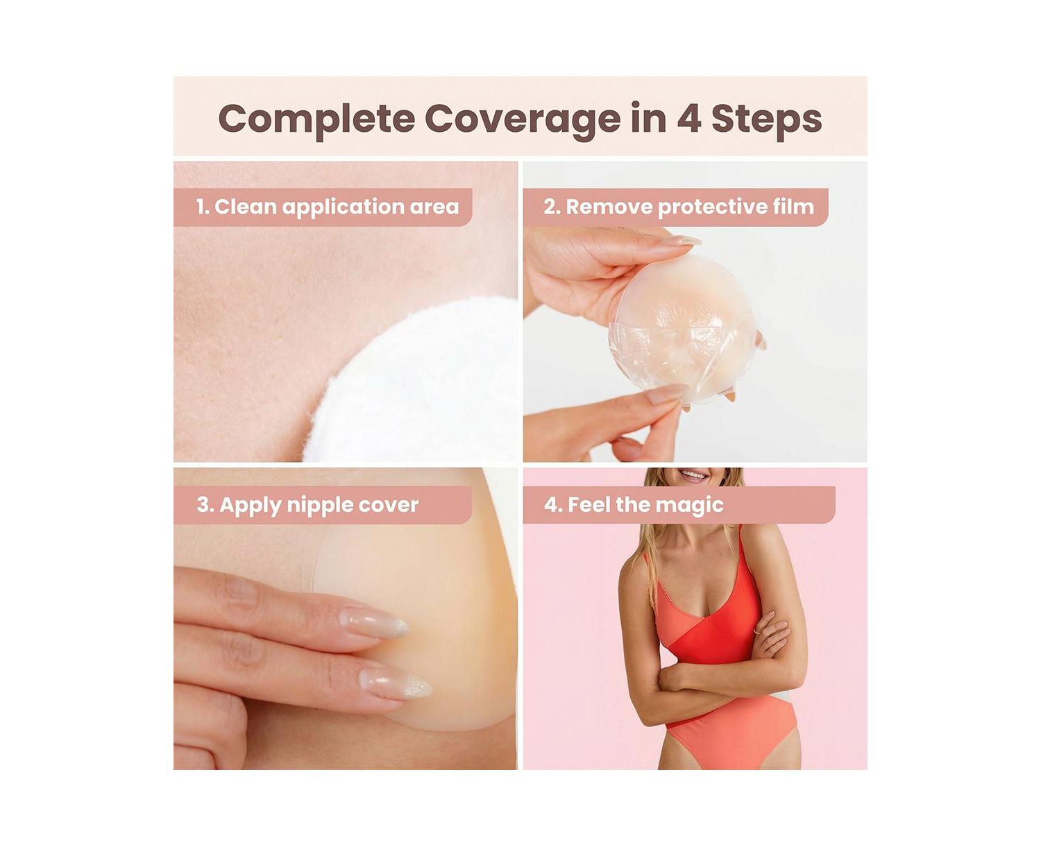 Seamless Silicone Adhesive Nipple Covers