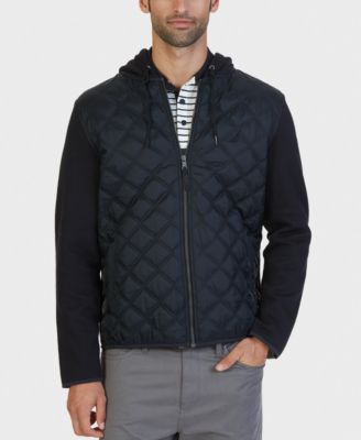 mens quilted hoodie