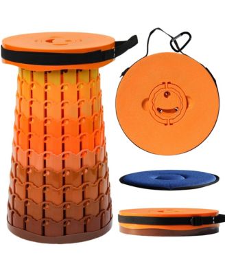 Collapsible Stool with Cushion Portable Seat Heavy Duty