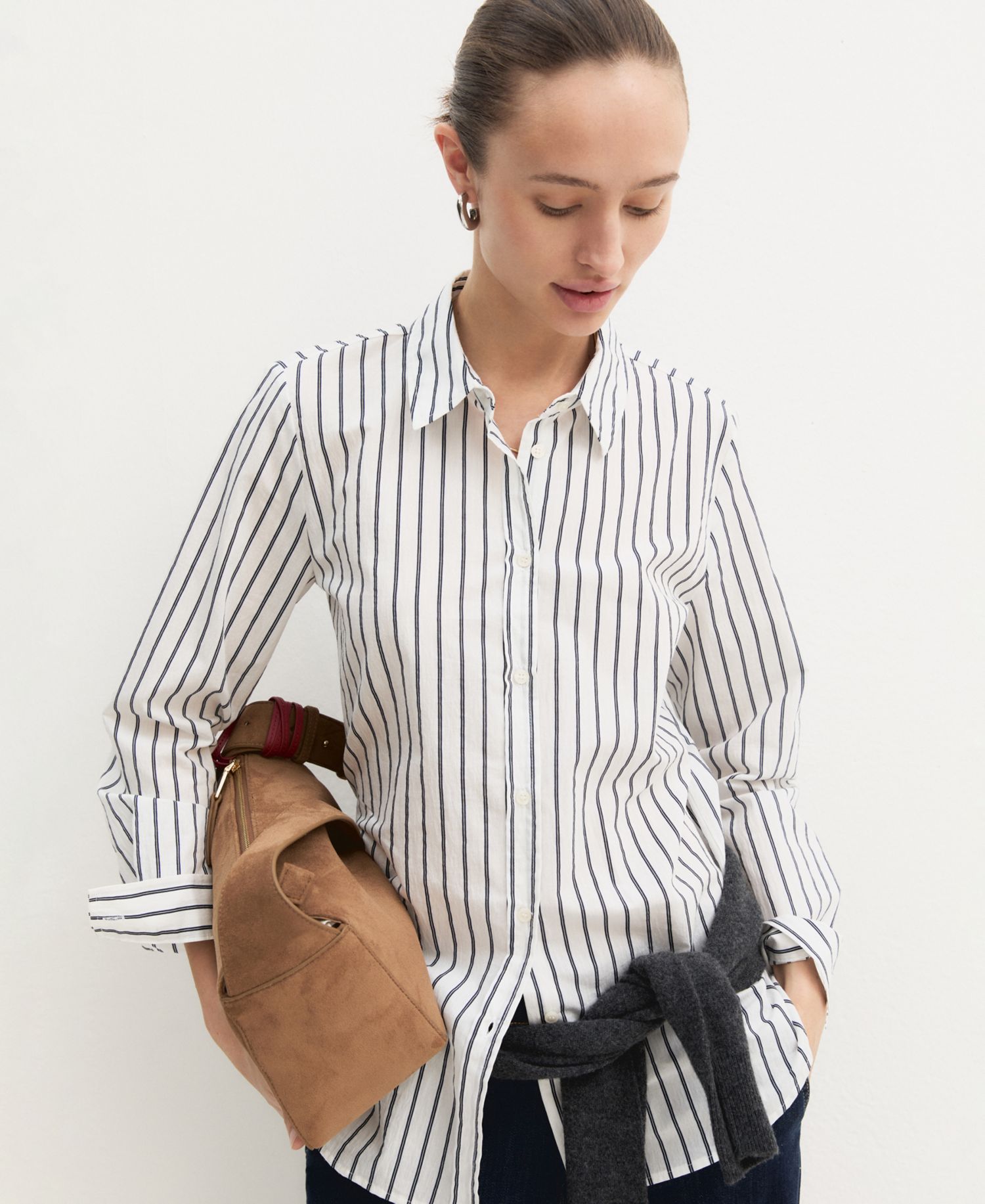 Women's Emmguglia Long-Sleeve Striped Cotton-Blend Button-Up Shirt