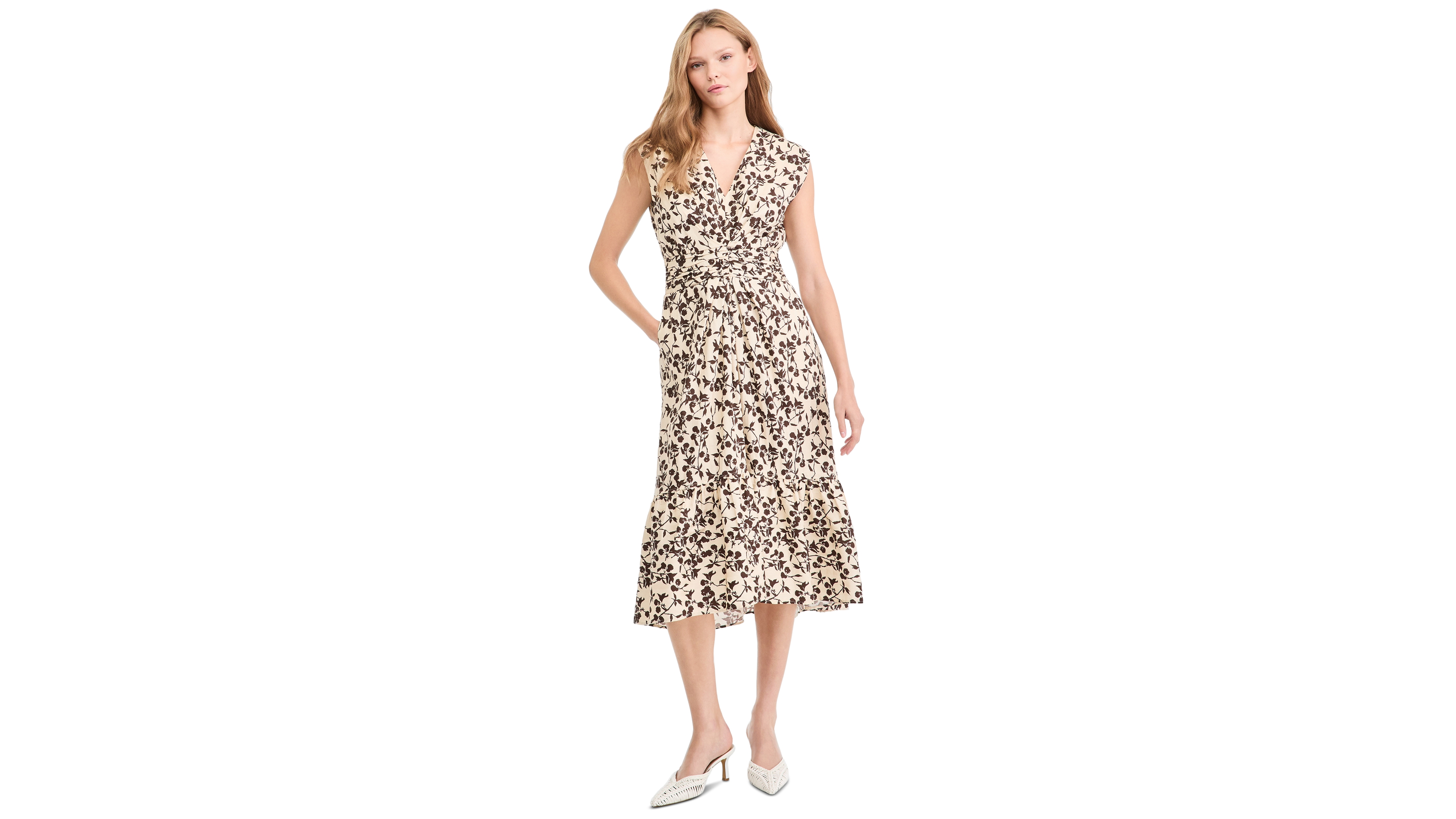 Derek Lam 10 Crosby Women's Eloria Floral-Print A-Line Tiered Midi Dress