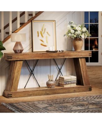 70.9" Farmhouse Console Table with Storage
