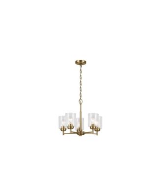 Winslow 19 3/4"W Natural Brass 5-Light Chandelier