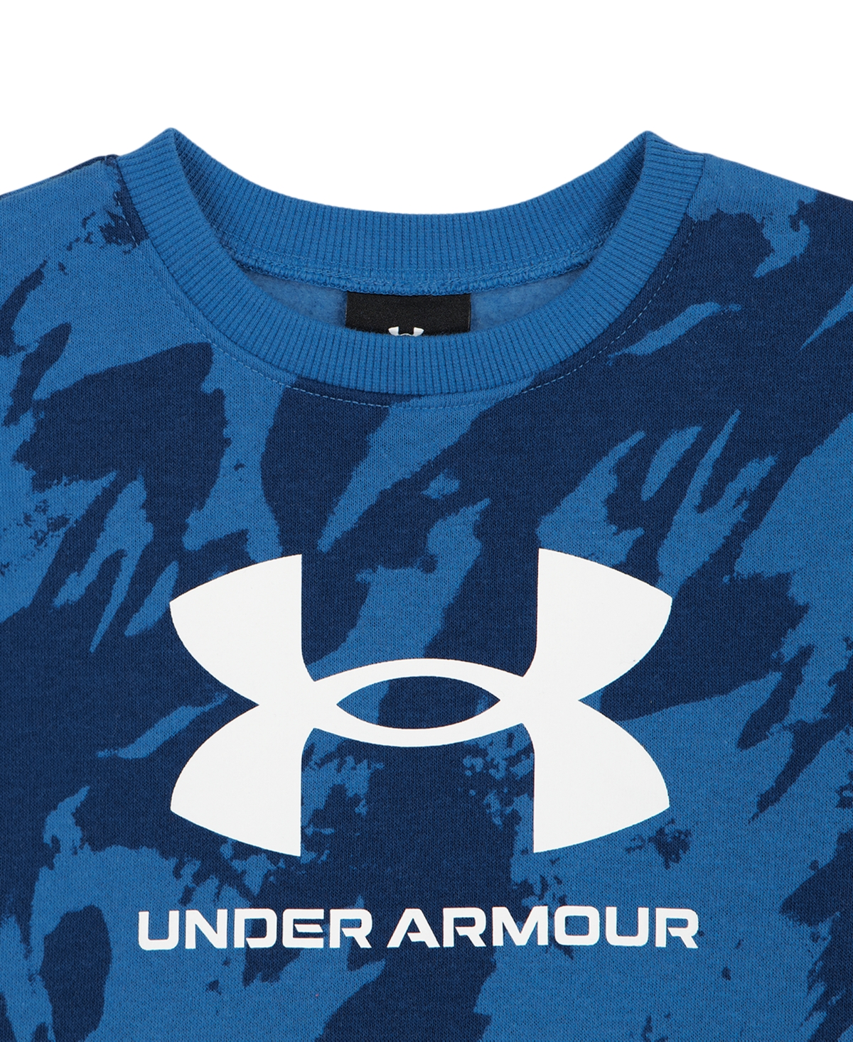 Under Armour Toddler Boys' 2T-5T Ua Rival Pattern Long-Sleeve Crewneck Fleece Sweatshirt and Joggers, 2-Piece Set
