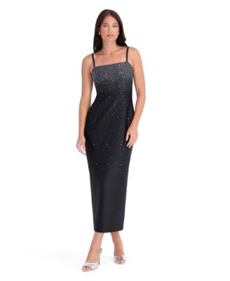 Women's Embellished Knit Square-Neck Sleeveless Dress
