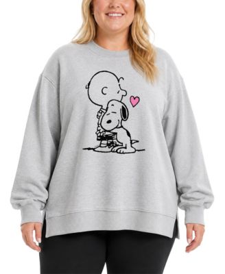 Plus Size Graphic Fleece Long-Sleeve Crewneck Sweatshirt