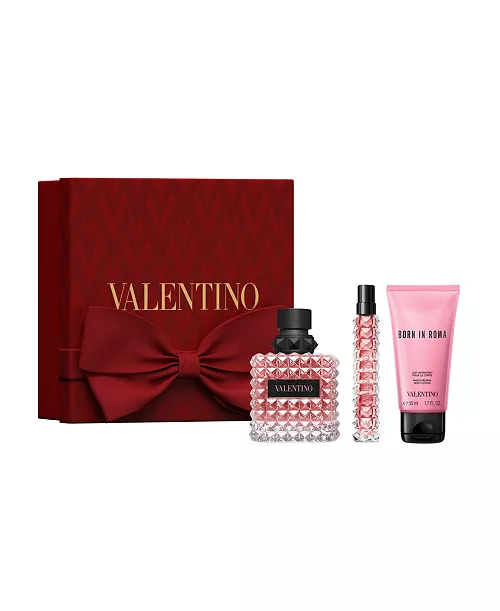 Valentino 3-Piece Donna Born in Roma Eau de Parfum Holiday Fragrance Gift Set with Body Lotion
