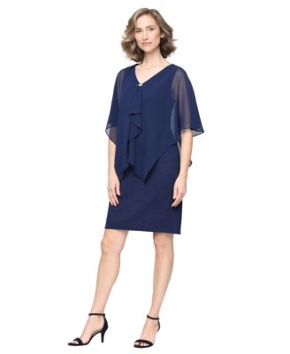 Women's V-Neck Short-Sleeve Ruffle Wrap Dress