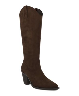 Women's Messini Stacked Heel Pointed Toe Tall Boots