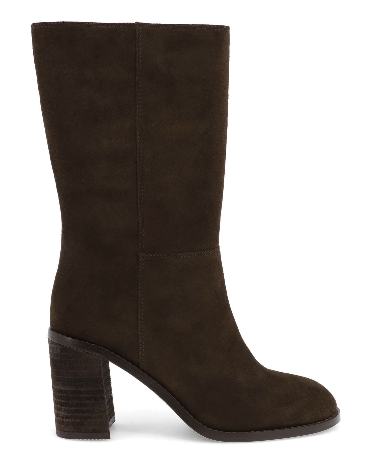 Женские ботинки MIA Laurie Block Heel Faux Leather, цвет: Тёмно-коричневый — фото 2