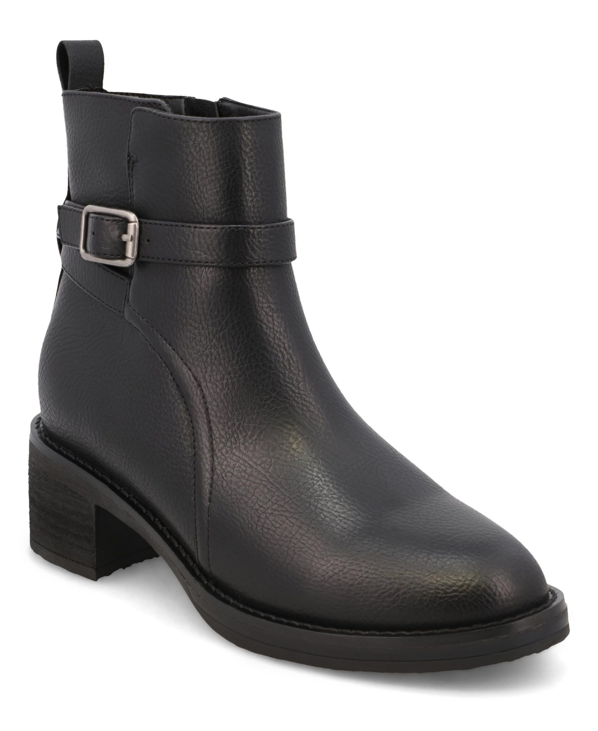 Mia Women's Desmond Block Heel Buckle Booties