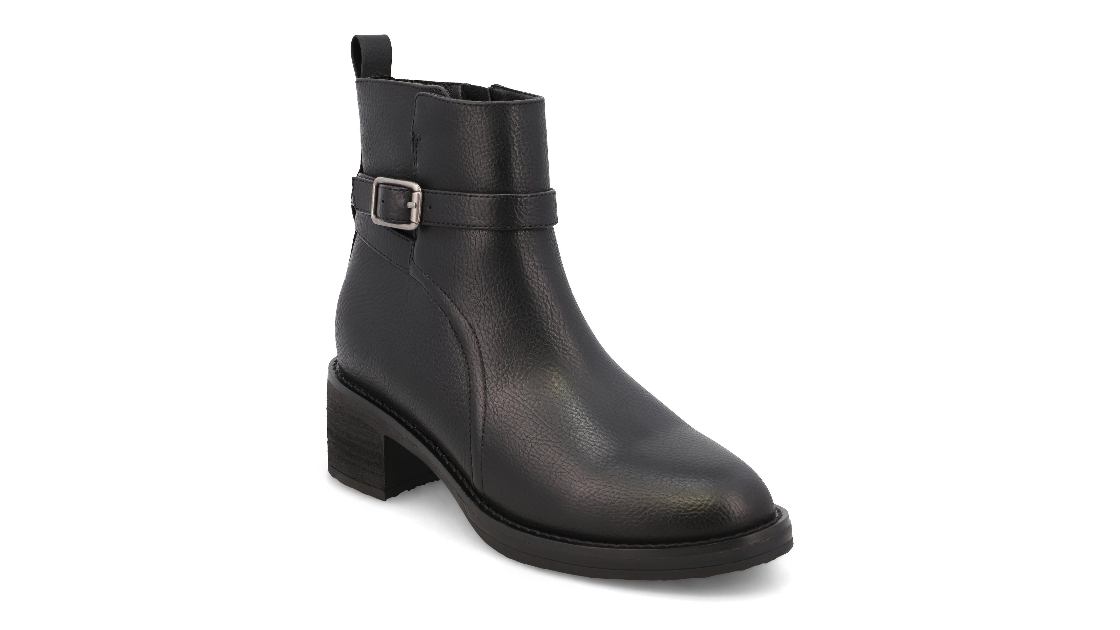 Mia Women's Desmond Block Heel Buckle Booties