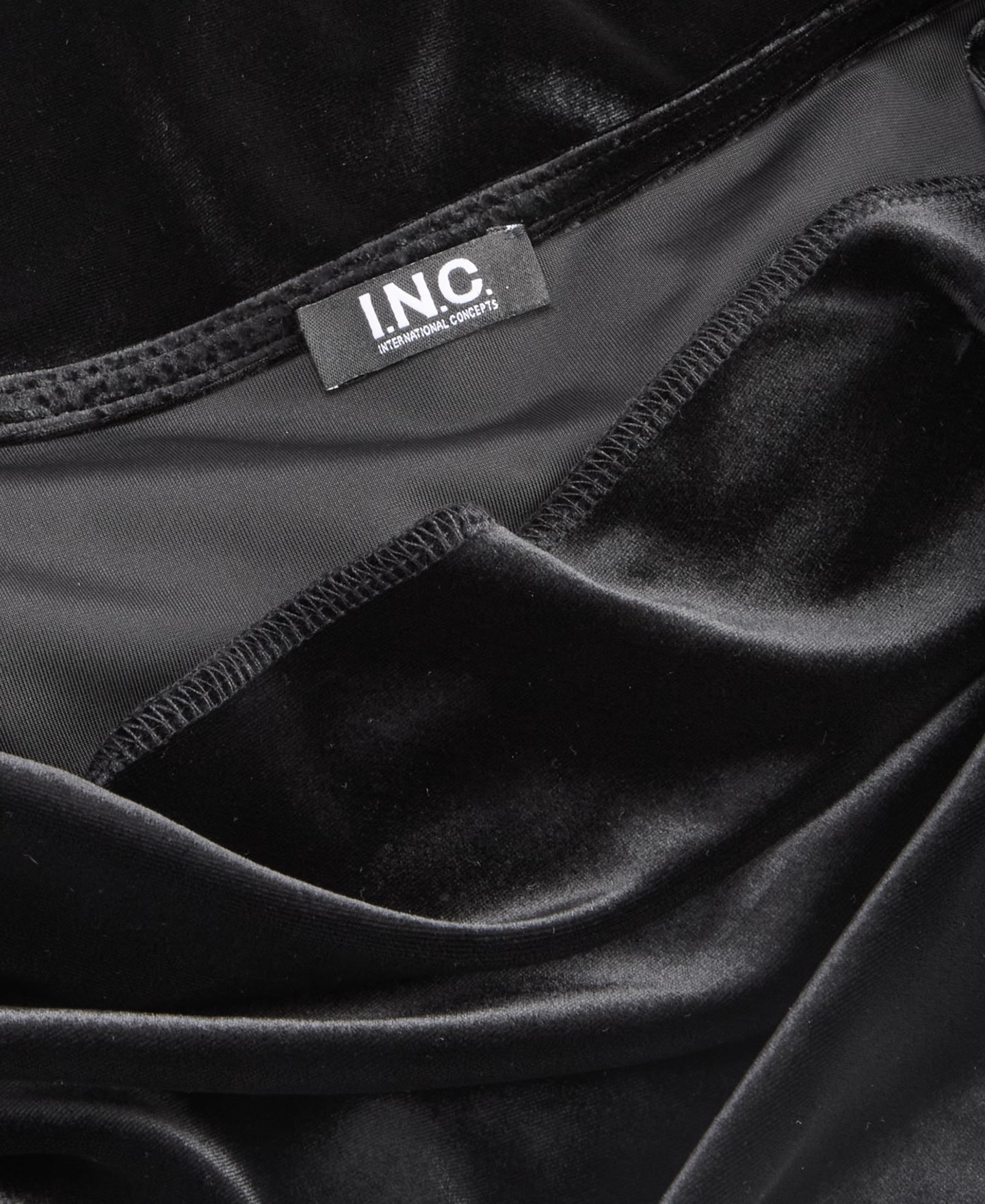 Женский топ I.N.C. International Concepts Velvet Cowl Neck, цвет: Глубокий чёрный — фото 5