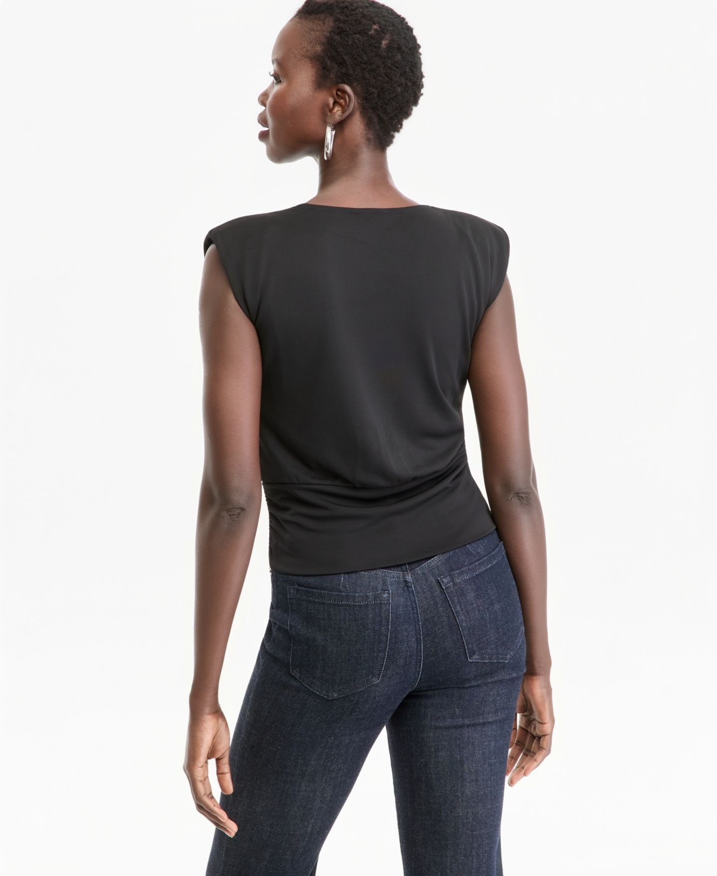 Женский топ I.N.C. International Concepts Cowl Neck, цвет: Глубокий чёрный — фото 3