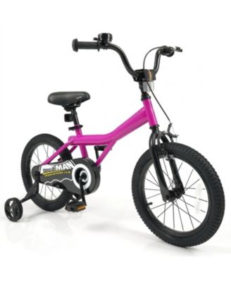 16 Inch Brave Hero Kids Bike with Removable Training Wheels, Coaster Brake & Chain Guard, 110 lbs Capacity, Ages 4-7