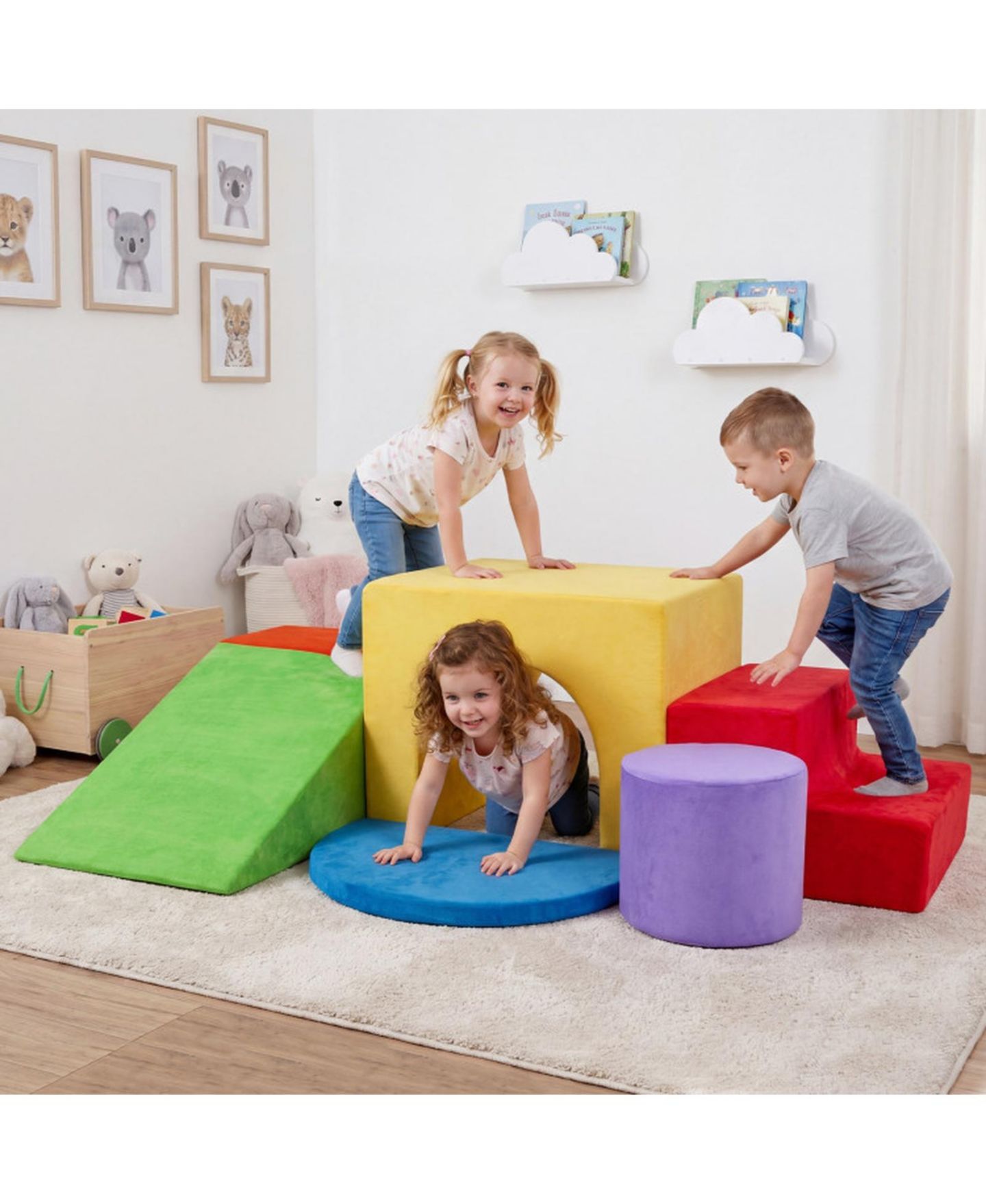 Детские конструкторы SUGIFT Soft Foam Climbing Block 6-Piece Play Set, Ages 3+, цвет: Красный — фото 2