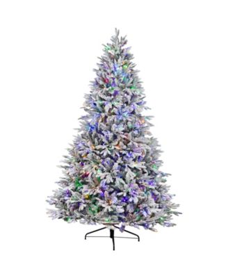 Real Touch Elite Pre-Lit Flocked Yukon Pine 7' Artificial Christmas Tree