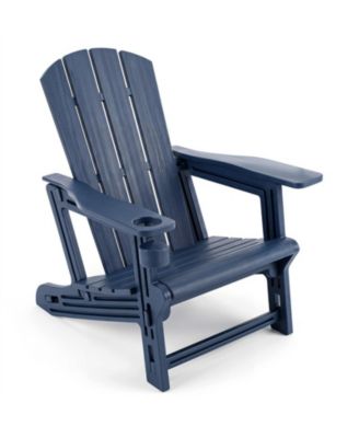 HDPE Adirondack Chair with Wood Grain Texture 31 Inches  High Back and 550 Pound Capacity